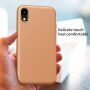 Husă rezistentă la șocuri cu textură de piele pentru iPhone XR - maro