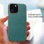 Husă rezistentă la șocuri cu textură de piele pentru iPhone 12 Pro Max - verde