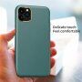 Husă rezistentă la șocuri cu textură de piele pentru iPhone 11 Pro - verde