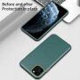 Husă rezistentă la șocuri cu textură de piele pentru iPhone 11 Pro - verde