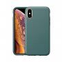 Husă rezistentă la șocuri cu textură de piele pentru iPhone X / XS - verde
