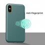 Husă rezistentă la șocuri cu textură de piele pentru iPhone X / XS - verde