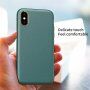 Husă rezistentă la șocuri cu textură de piele pentru iPhone X / XS - verde