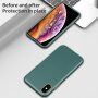 Husă rezistentă la șocuri cu textură de piele pentru iPhone X / XS - verde