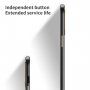 Husă rezistentă la șocuri cu textură de piele pentru iPhone 13 Pro - negru