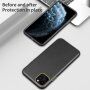 Husă rezistentă la șocuri cu textură de piele pentru iPhone 11 Pro - negru