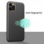 Husă rezistentă la șocuri cu textură de piele pentru iPhone 11 Pro - negru