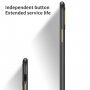 Husă rezistentă la șocuri cu textură de piele pentru iPhone 11 Pro - negru