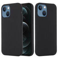 Husă de protecție din silicon cu suport de încărcare MagSafe pentru iPhone 13 mini - negru