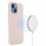 Husă de protecție din silicon cu suport de încărcare MagSafe pentru iPhone 13 mini - oldpink