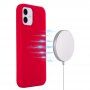Husă de protecție din silicon cu suport de încărcare MagSafe pentru iPhone 13 Pro Max - roșu