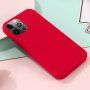 Husă de protecție din silicon cu suport de încărcare MagSafe pentru iPhone 13 Pro Max - roșu
