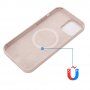 Husă de protecție din silicon cu suport de încărcare MagSafe pentru iPhone 13 Pro Max - oldpink