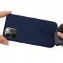 Husă de protecție din silicon cu suport de încărcare MagSafe pentru iPhone 13 Pro Max - albastru închis