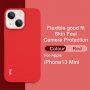 Imak husă moale rezistentă la șocuri pentru iPhone 13 mini - roșu