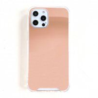 Carcasă cu suprafață oglindă pentru iPhone 13 Pro Max - roz-auriu