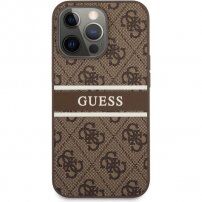Guess 4G Printed Stripe husă pentru iPhone 13 Pro - maro