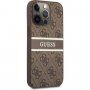 Guess 4G Printed Stripe husă pentru iPhone 13 Pro - maro