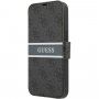 Guess 4G Printed Stripe carcasă flip pentru iPhone 13 mini - gri