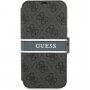 Guess 4G Printed Stripe carcasă flip pentru iPhone 13 mini - gri