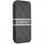 Guess 4G Printed Stripe carcasă flip pentru iPhone 13 mini - gri
