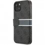 Guess 4G Printed Stripe carcasă flip pentru iPhone 13 mini - gri