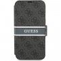 Guess 4G Printed Stripe carcasă flip pentru iPhone 13 Pro Max - gri