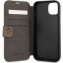 Guess 4G Printed Stripe carcasă flip pentru iPhone 13 mini - maro