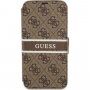 Guess 4G Printed Stripe carcasă flip pentru iPhone 13 - maro