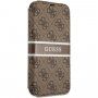 Guess 4G Printed Stripe carcasă flip pentru iPhone 13 Pro Max - maro