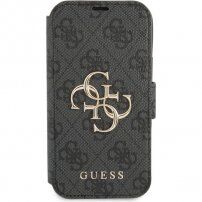 Guess 4G Metal Logo carcasă flip pentru iPhone 13 mini - gri