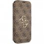 Guess 4G Metal Logo carcasă flip pentru iPhone 13 mini - maro