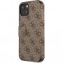 Guess 4G Metal Logo carcasă flip pentru iPhone 13 mini - maro