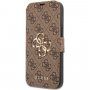 Guess 4G Metal Logo carcasă flip pentru iPhone 13 Pro Max - maro