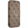 Guess 4G Metal Logo carcasă flip pentru iPhone 13 Pro Max - maro