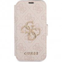 Guess 4G Metal Logo carcasă flip pentru iPhone 13 mini - roz