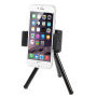 Stativ universal, cu suport şi picioare telescopice, pentru iPhone - negru