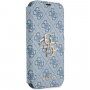 Guess 4G Metal Logo carcasă flip pentru iPhone 13 mini - albastru