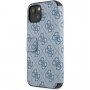 Guess 4G Metal Logo carcasă flip pentru iPhone 13 mini - albastru