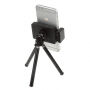 Stativ universal, cu suport şi picioare telescopice, pentru iPhone - negru