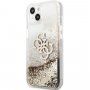 Guess Big 4G Liquid Glitter Gold husă pentru iPhone 13 mini - auriu