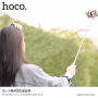 Băţ selfie HOCO, cu declanşator cu fir, pentru Apple iPhone - max 71cm - alb