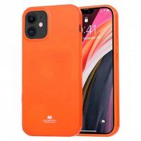Goospery carcasă lucios din plastic moale pentru iPhone 12 mini - portocaliu neon