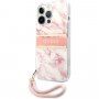 Guess Marble Stripe husă pentru iPhone 13 Pro Max - roz