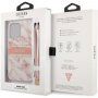 Guess Marble Stripe husă pentru iPhone 13 Pro Max - roz