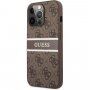 Guess 4G Printed Stripe husă pentru iPhone 13 Pro Max - maro