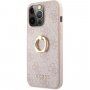 Guess 4G Ring husă cu suport de degete pentru iPhone 13 Pro Max - roz