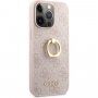 Guess 4G Ring husă cu suport de degete pentru iPhone 13 Pro Max - roz