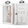Guess 4G Ring husă cu suport de degete pentru iPhone 13 Pro Max - roz