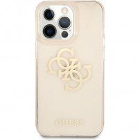 Guess Big 4G Full Glitter husă pentru iPhone 13 Pro Max - auriu